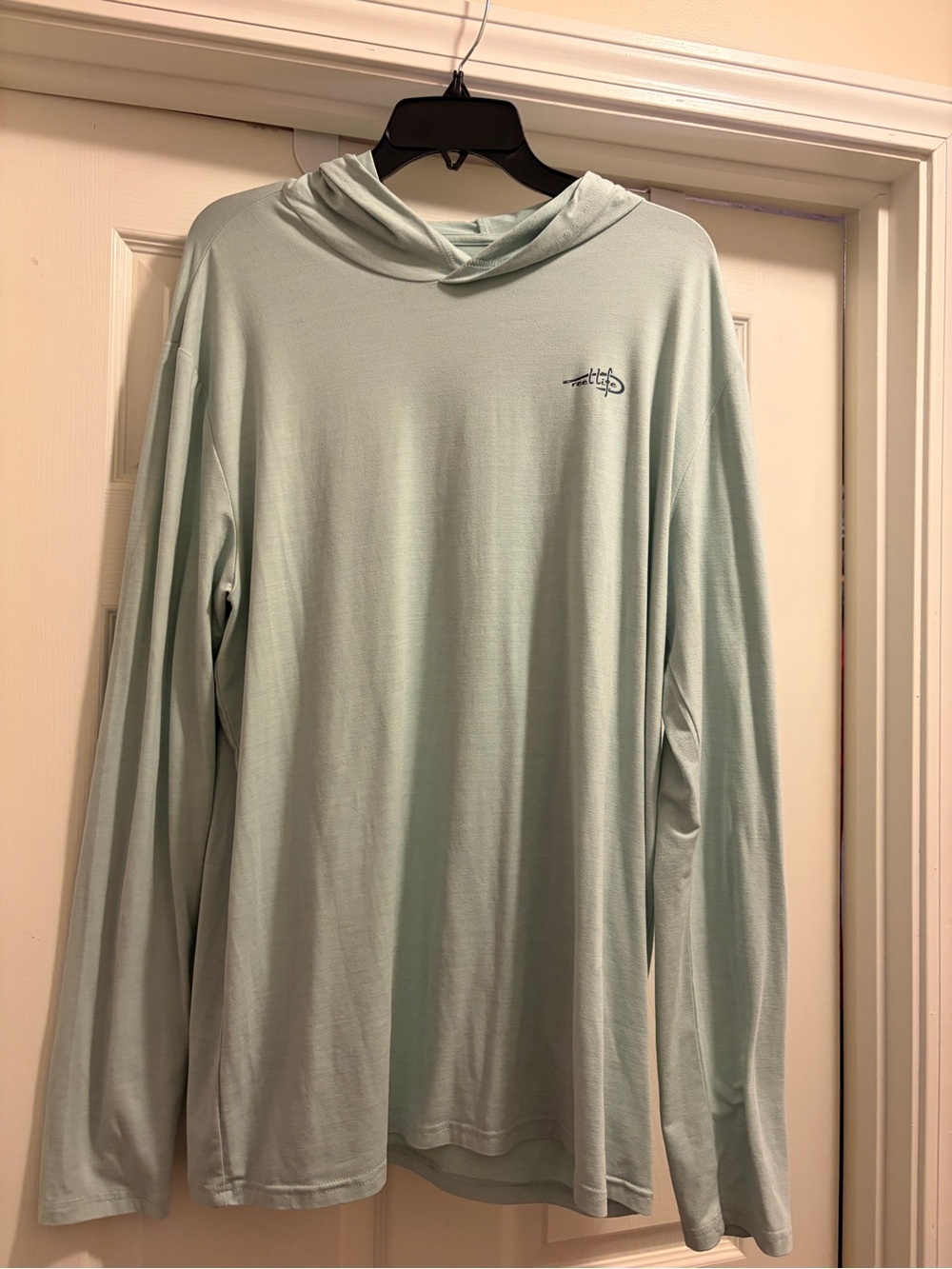 Men's Lightweight Mint Hoodie Long-Sleeve Shirt